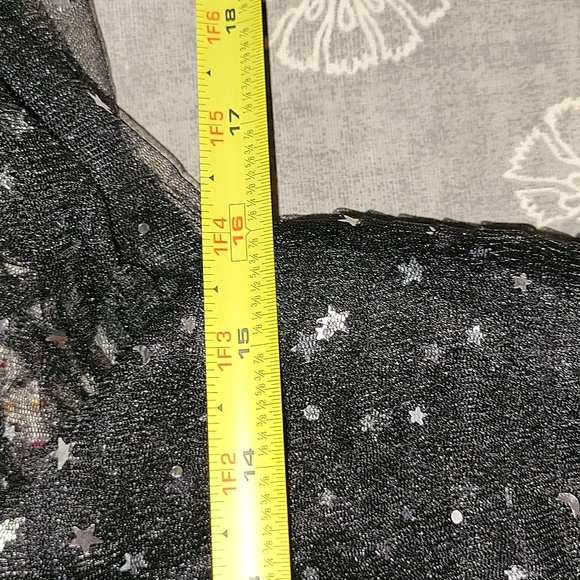 NWT | Hebeos Princess Sheer Sleeve Star Detailed Dress | See Measurements - Picture 11 of 13